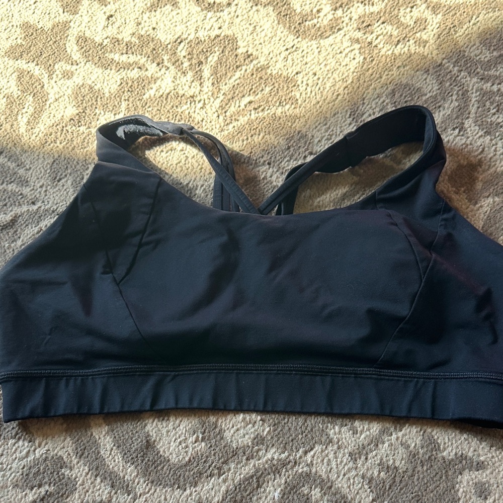 Lululemon Athletica Black Strappy Sports Bra